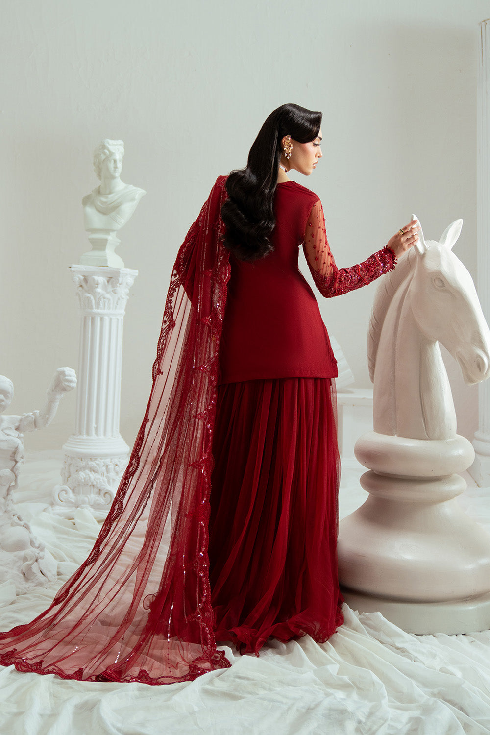 Zariya | Elyse Couture Festive | MAROONIQUE - ZSS6300