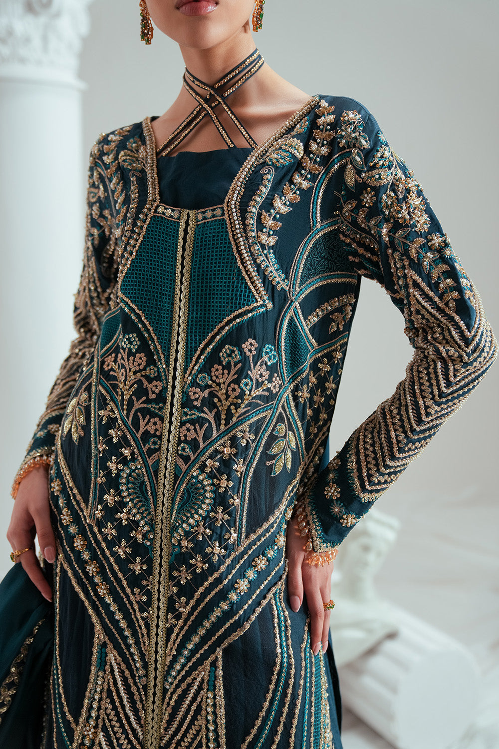 Zariya | Elyse Couture Festive | TEALARA - ZSS6308