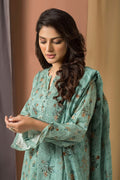 3 Piece - Printed Lawn with Embroidered Dupatta - 7689