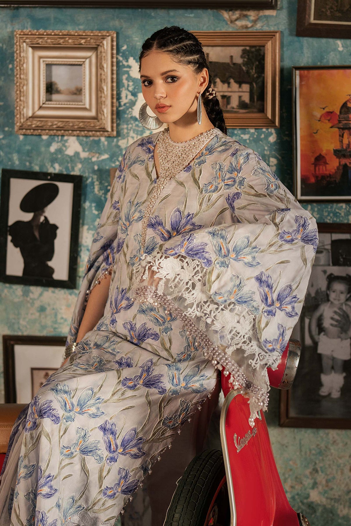 Maria . B | M.Prints Embroidered Cambric 3 Piece Suit | MB26UPC 4A
