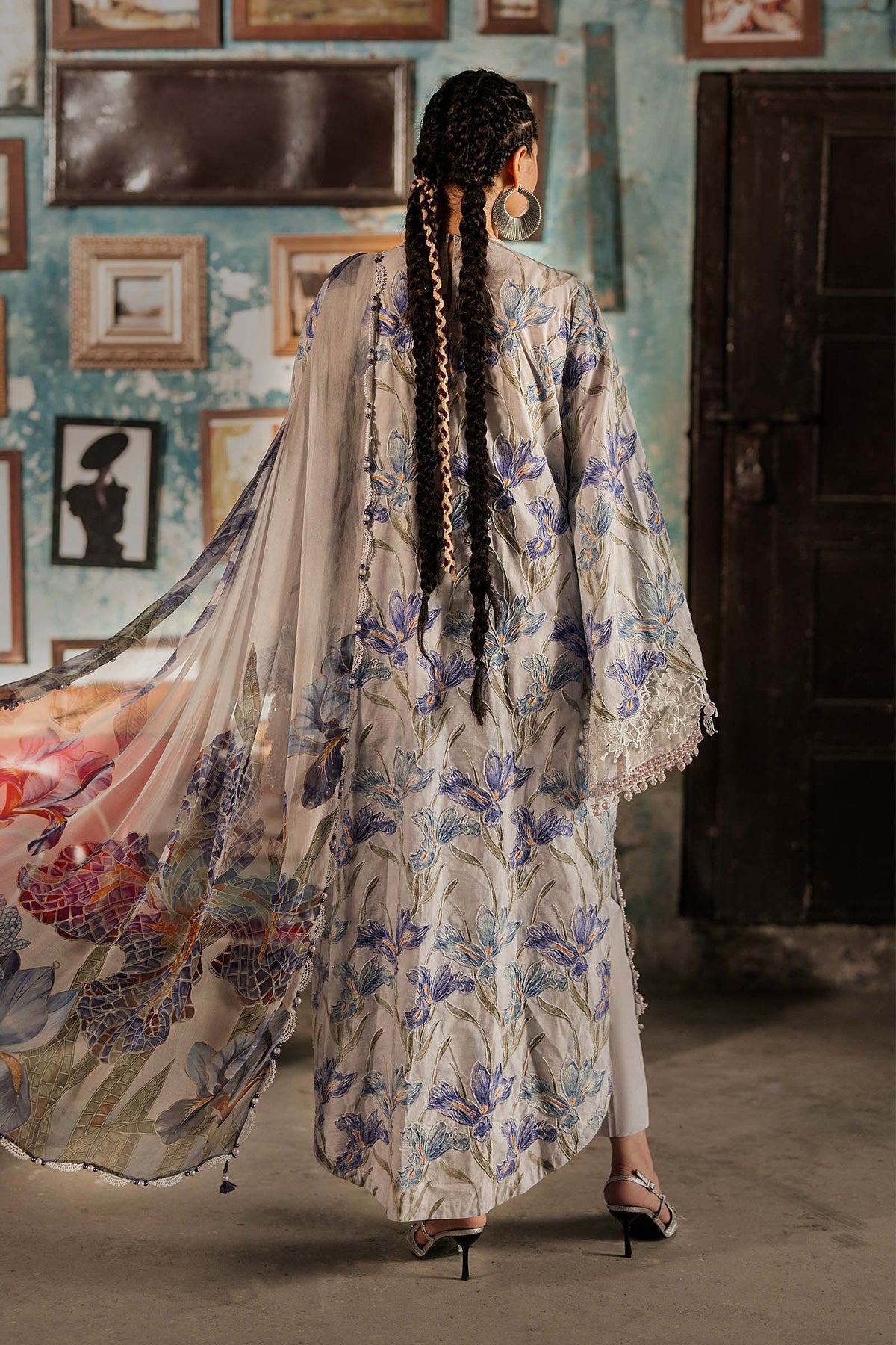 Maria . B | M.Prints Embroidered Cambric 3 Piece Suit | MB26UPC 4A