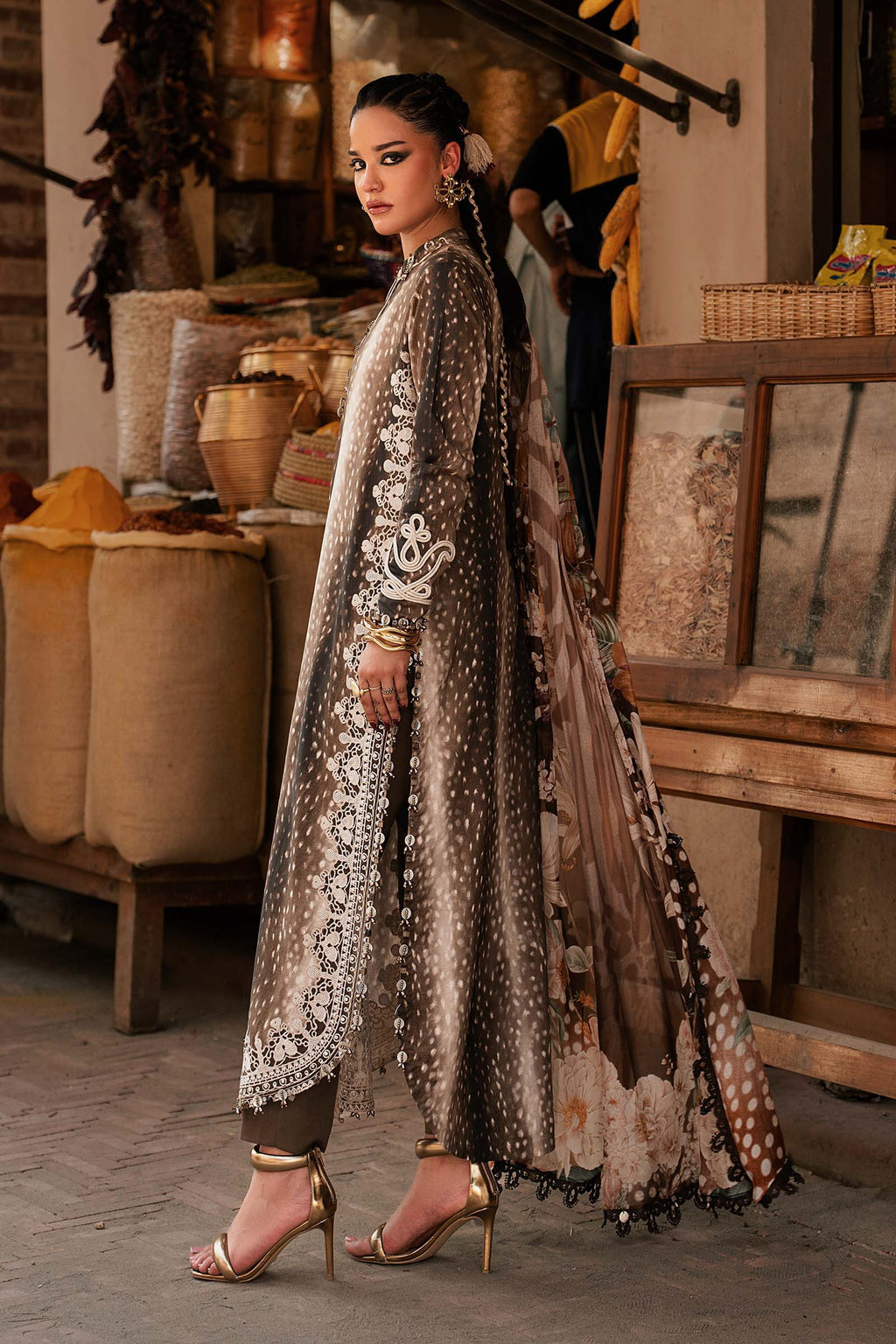 Maria . B | M.Prints Printed Linen 3 Piece Suit | MB26UPC 5B