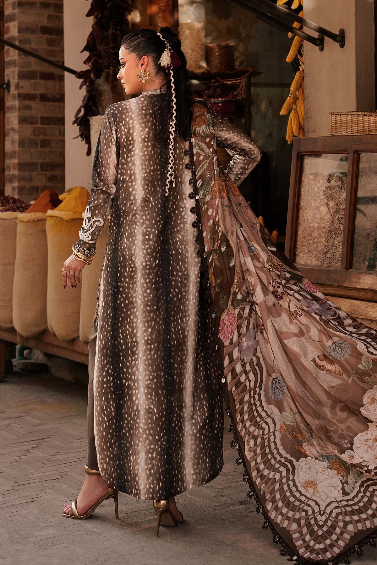 Maria . B | M.Prints Printed Linen 3 Piece Suit | MB26UPC 5B