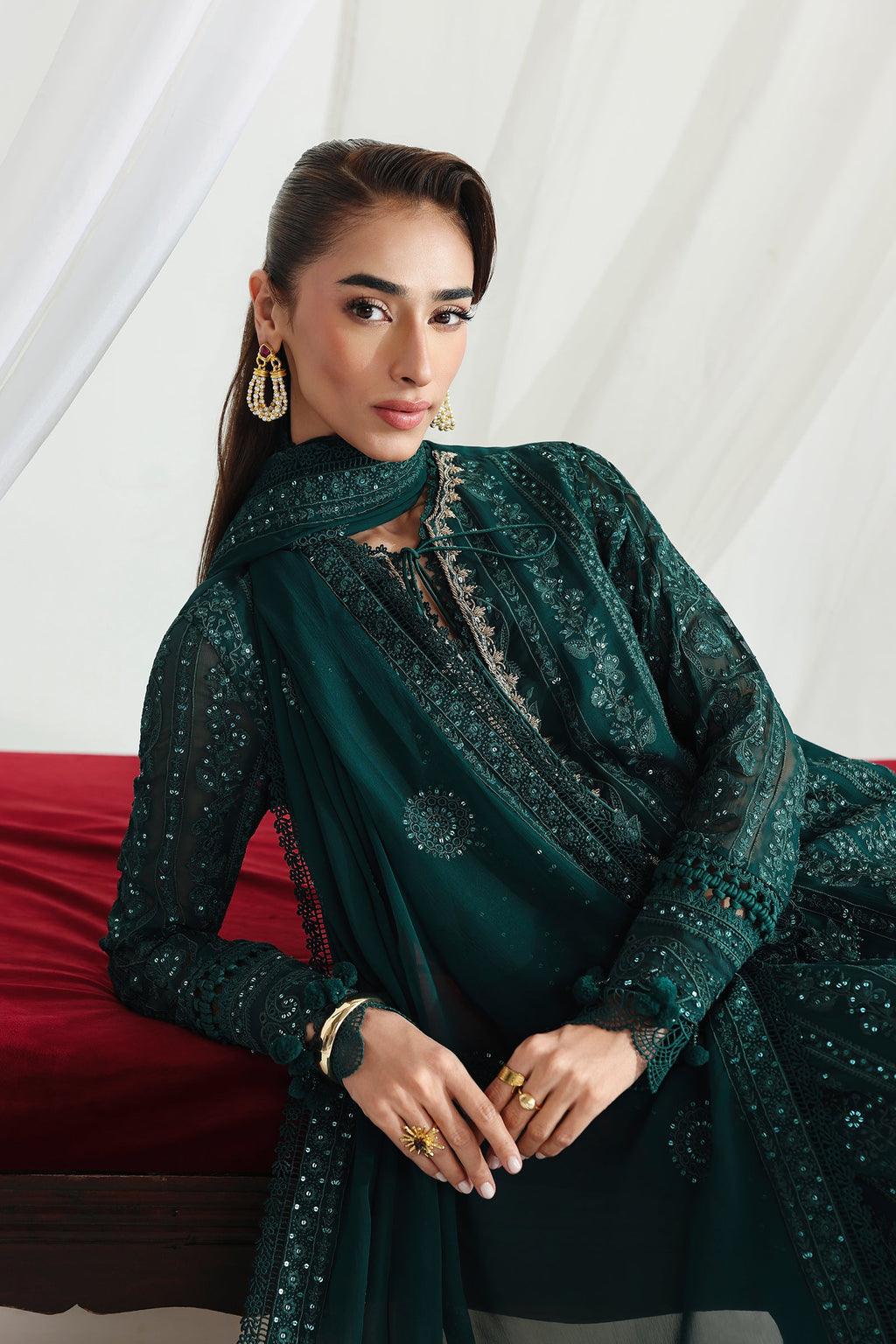 Qalamkar | Chiffon Festive 26 | QCC-05 JANAAN