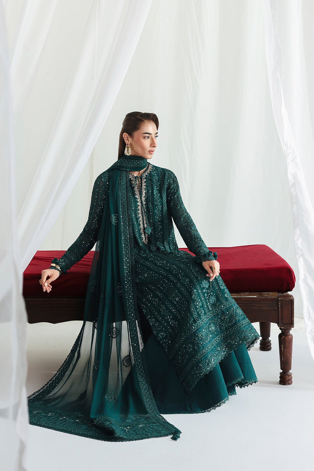 Qalamkar | Chiffon Festive 26 | QCC-05 JANAAN