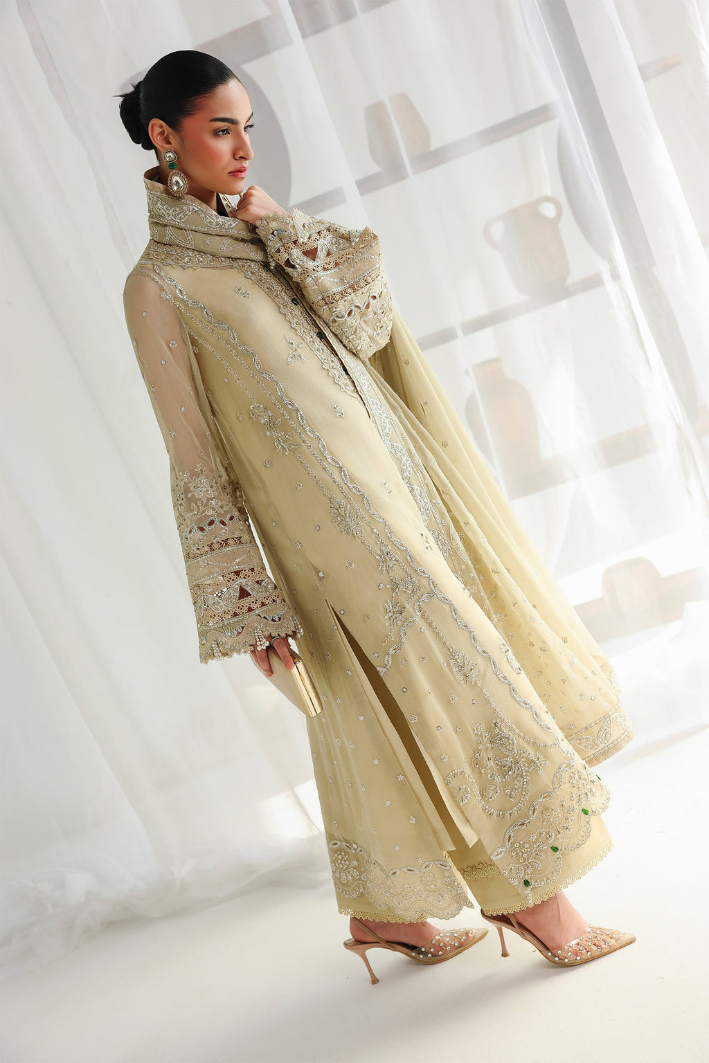 Qalamkar | Chiffon Festive 26 | QCC-01 DEENA
