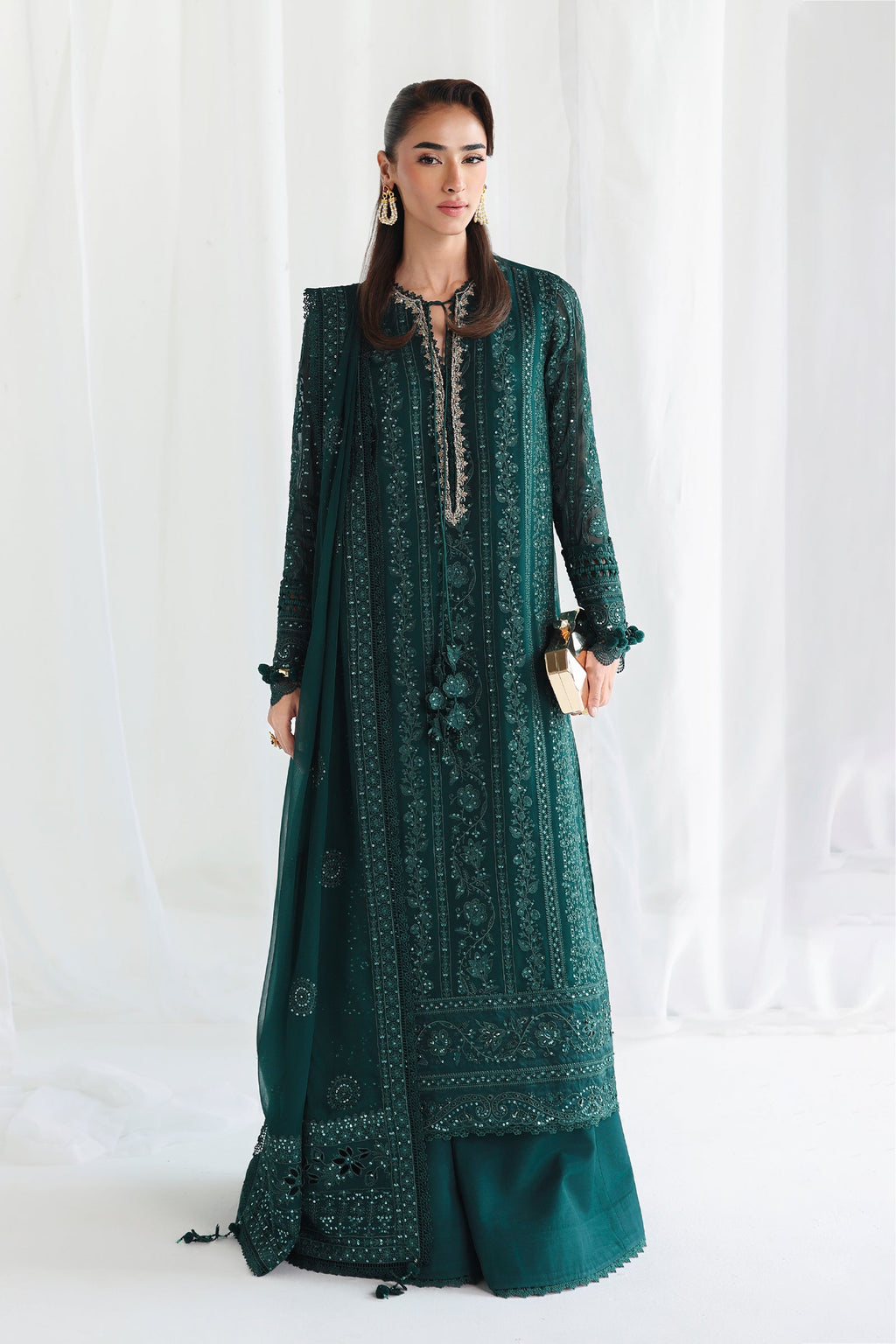Qalamkar | Chiffon Festive 26 | QCC-05 JANAAN
