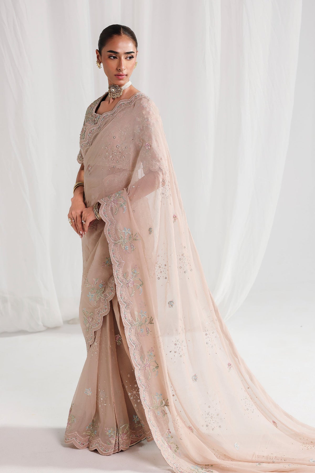 Qalamkar | Chiffon Festive 26 | QCC-04 NOVERA