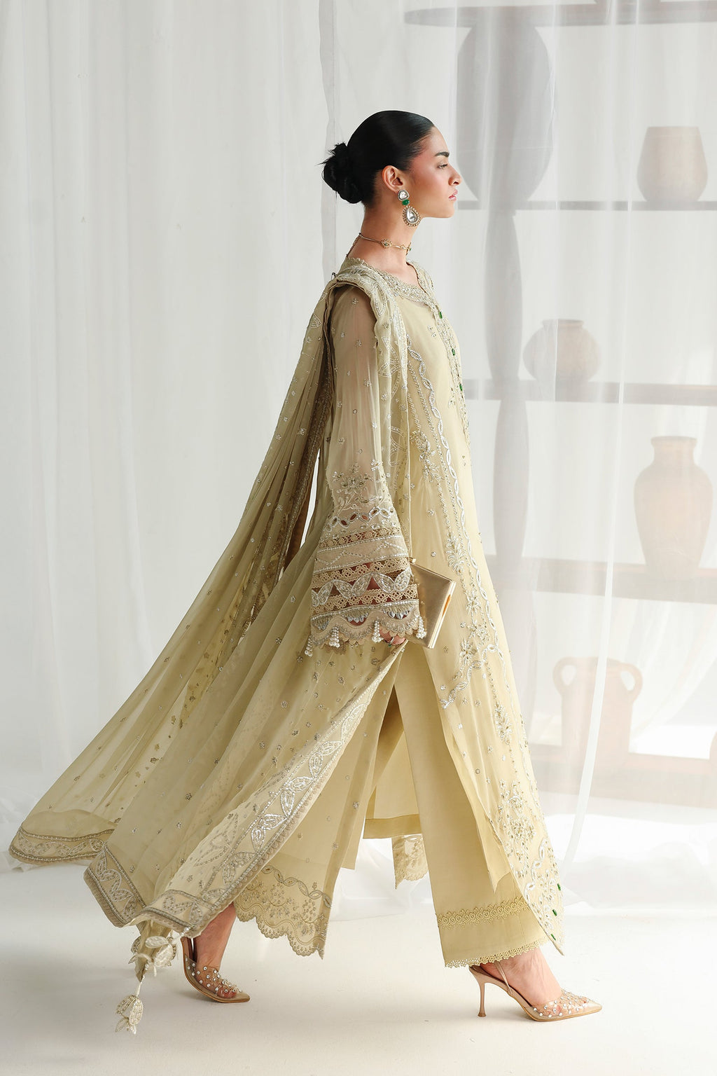 Qalamkar | Chiffon Festive 26 | QCC-01 DEENA
