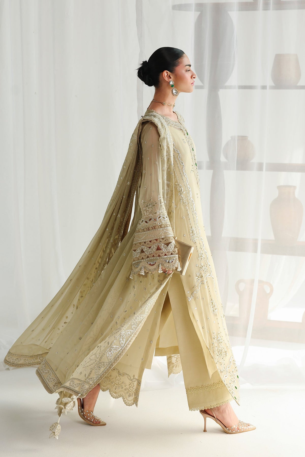 Qalamkar | Chiffon Festive 26 | QCC-01 DEENA