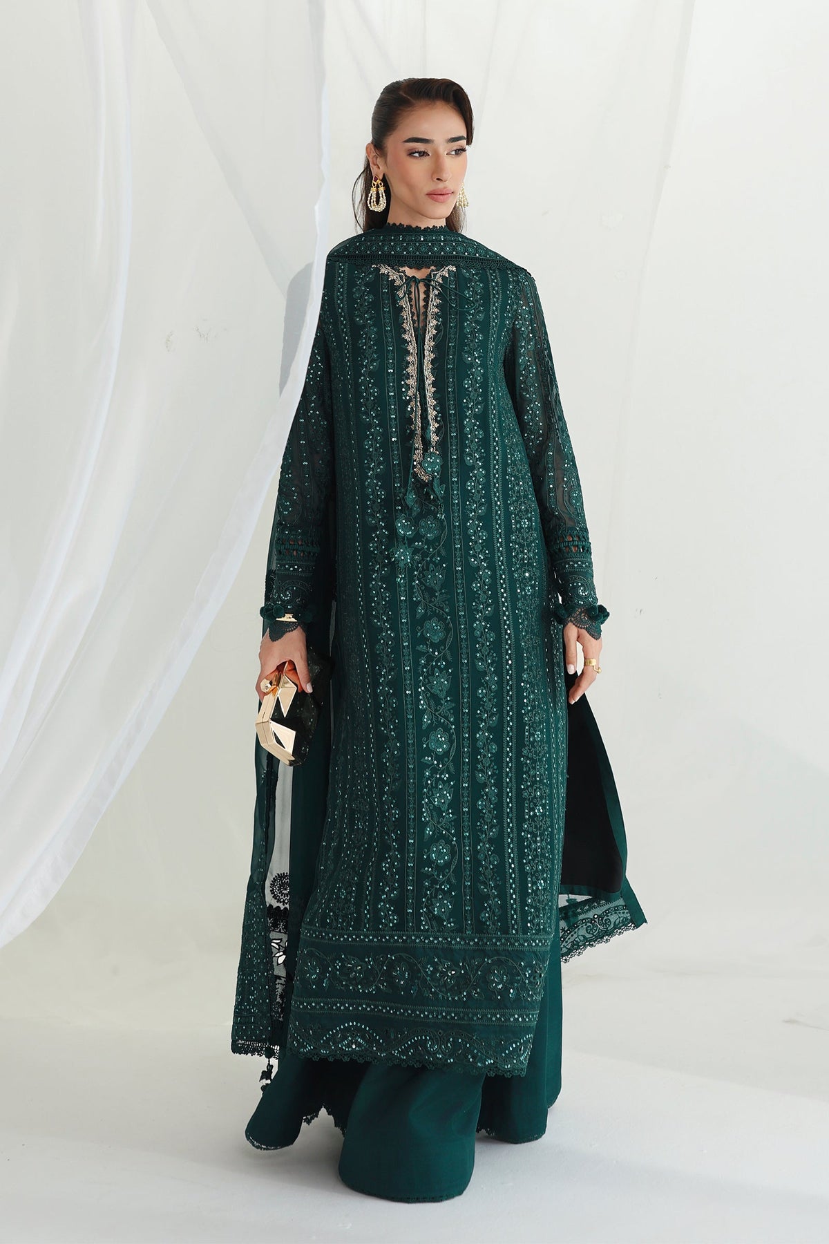Qalamkar | Chiffon Festive 26 | QCC-05 JANAAN