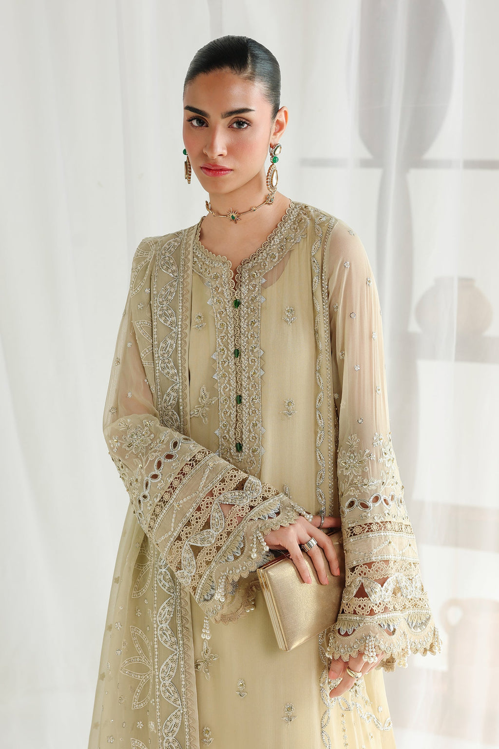 Qalamkar | Chiffon Festive 26 | QCC-01 DEENA