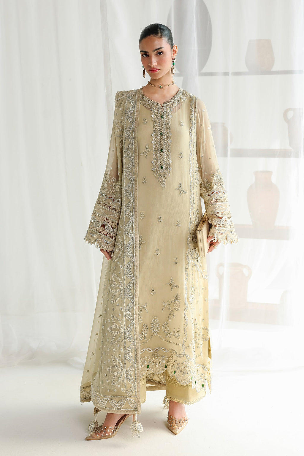 Qalamkar | Chiffon Festive 26 | QCC-01 DEENA