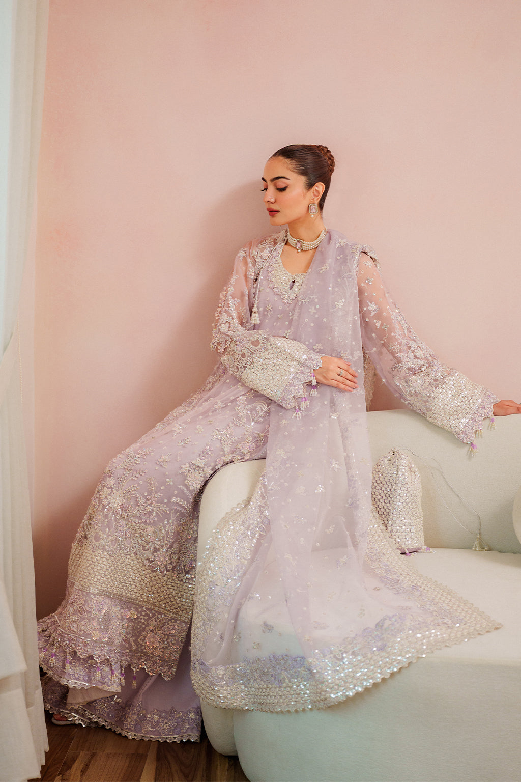 Emaan Adeel | Starlit Jewels Chiffon | Lapis