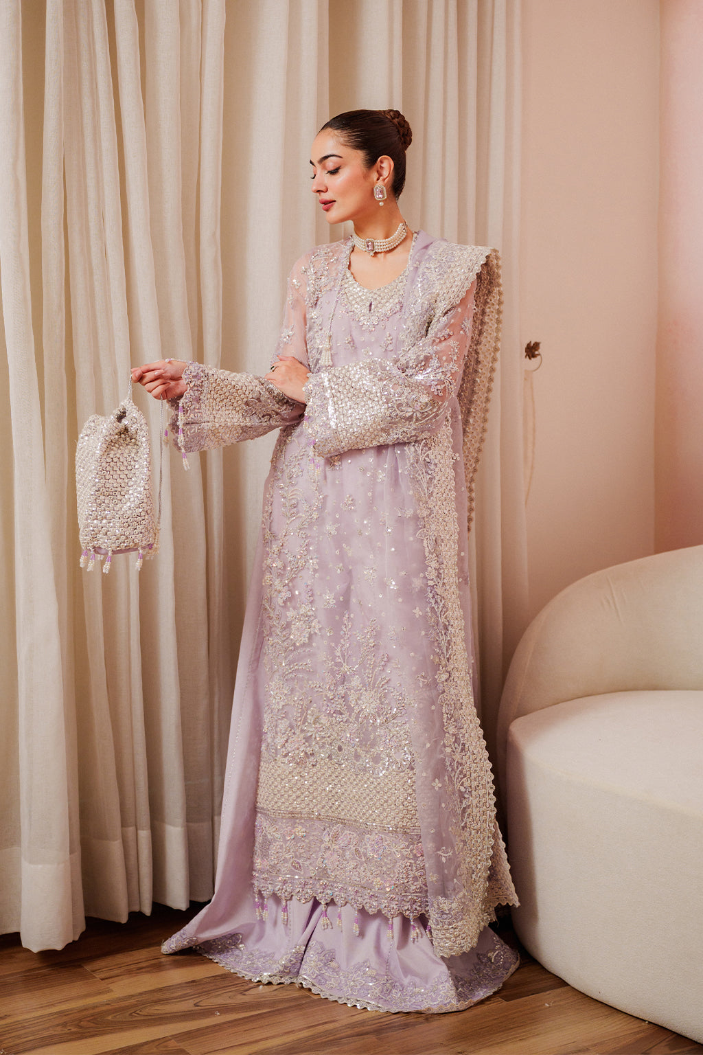 Emaan Adeel | Starlit Jewels Chiffon | Lapis