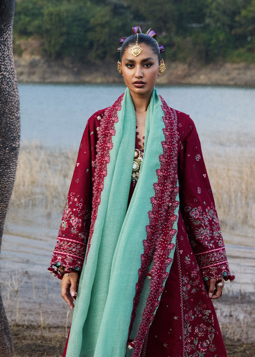Hussain Rehar | Luxury Lawn 25 | Mahogany