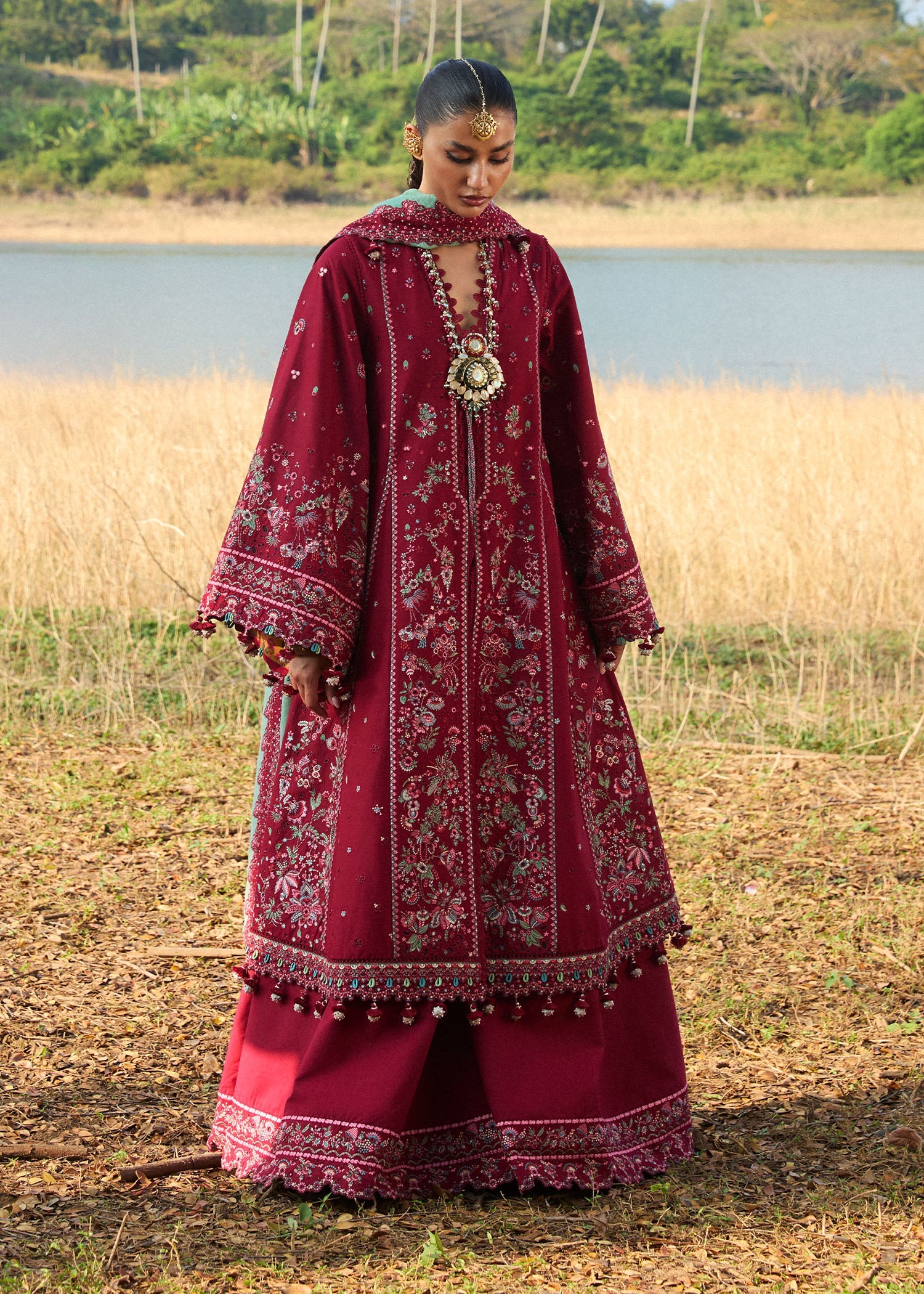 Hussain Rehar | Luxury Lawn 25 | Mahogany