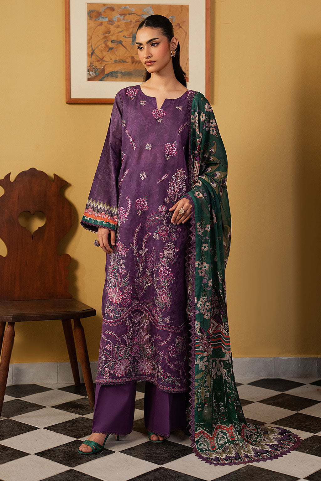 Ramsha | Mashaal Luxury Lawn VOl 16 | L-1605