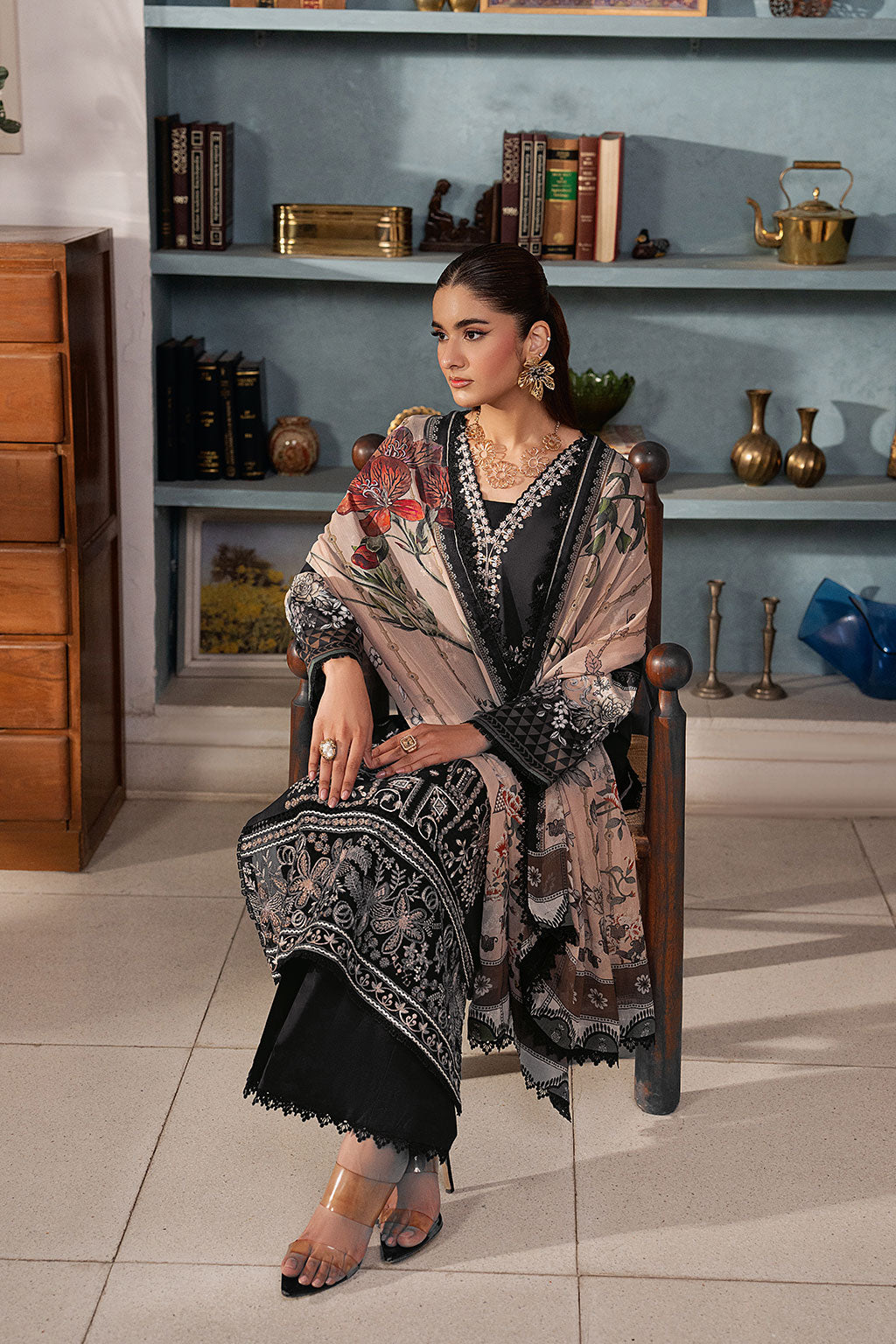 Ramsha | Mashaal Luxury Lawn VOl 16 | L-1608