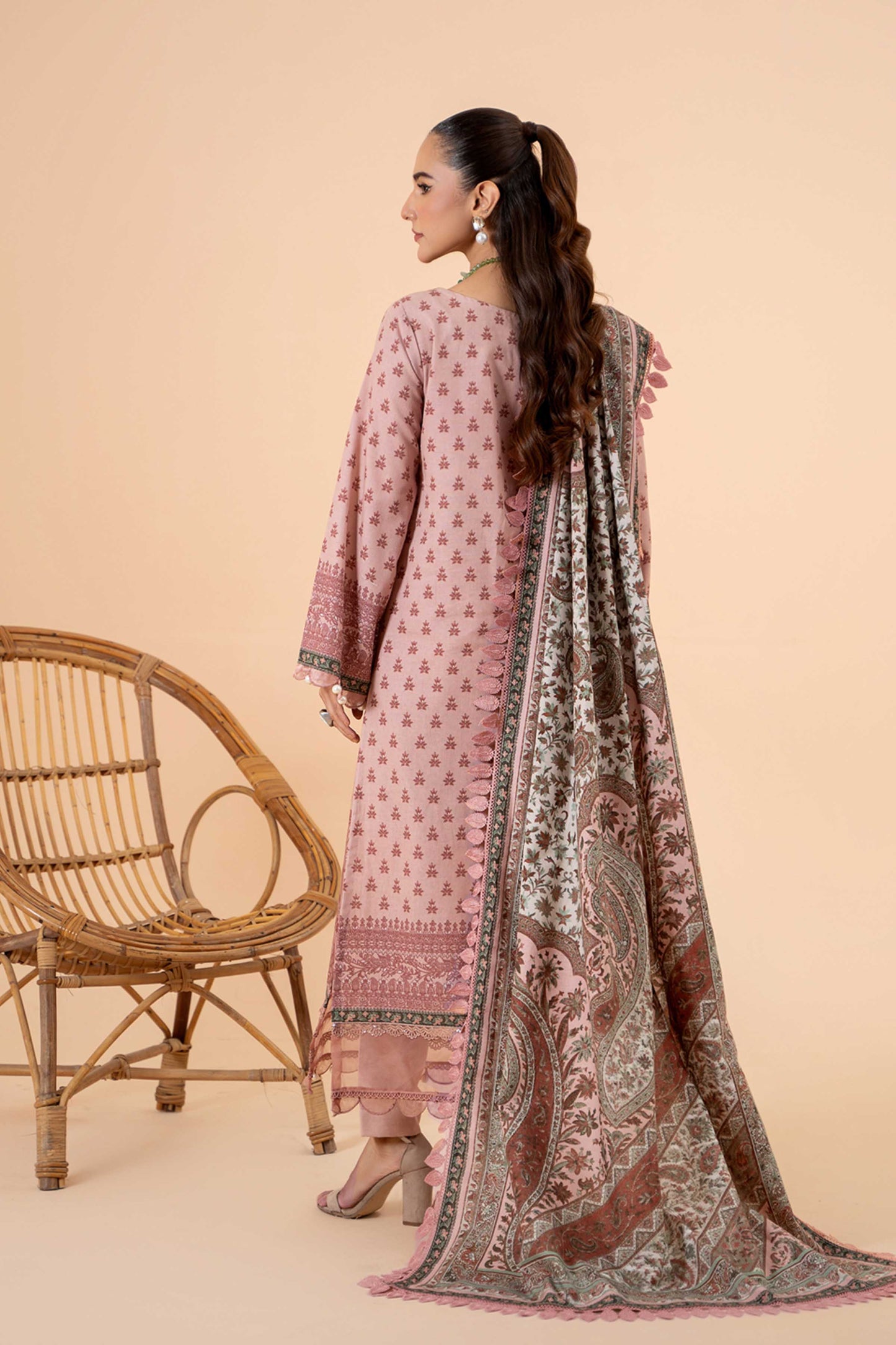 Mausummery | Khaddar 3 Piece | Camellia