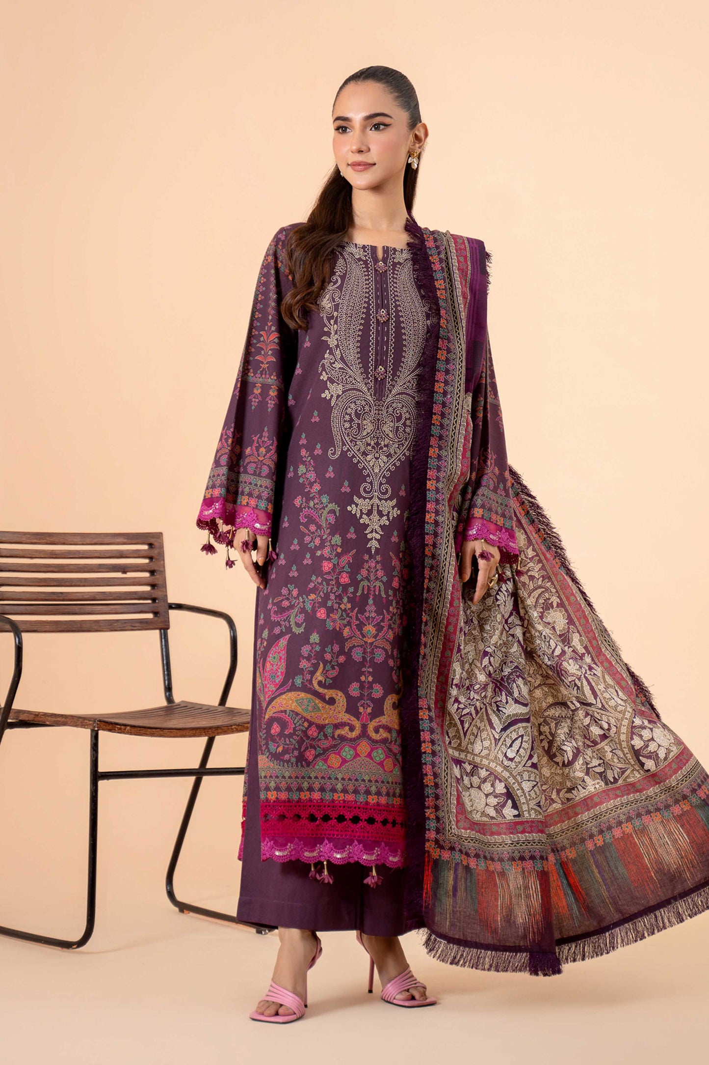 Mausummery | Khaddar 3 Piece | Aster