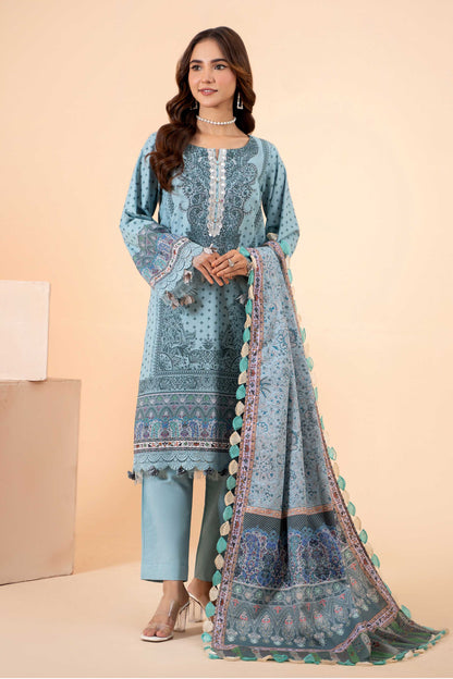 Mausummery | Khaddar 3 Piece | Hydrangea