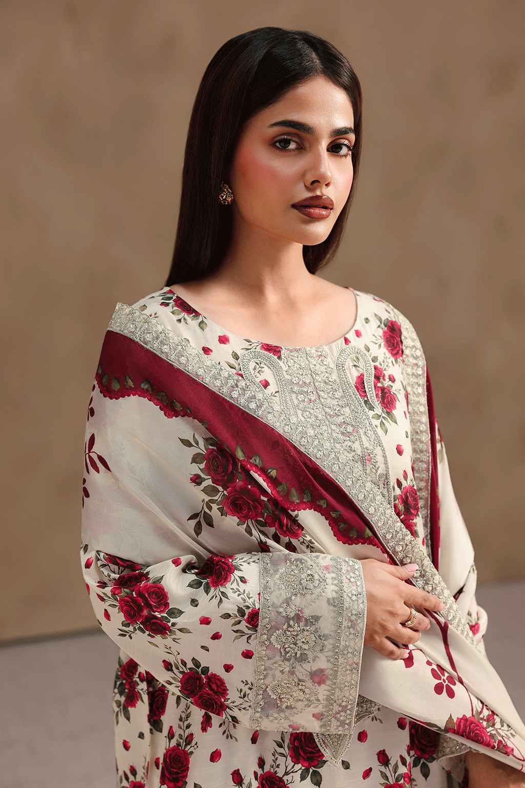 Ramsha | Naqsh Embroidered Rawsilk | RS-203