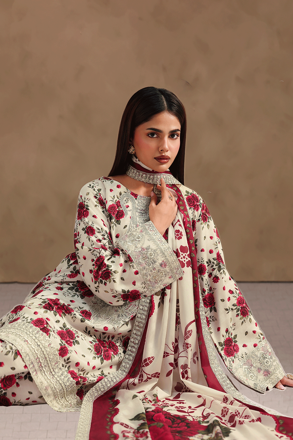 Ramsha | Naqsh Embroidered Rawsilk | RS-203
