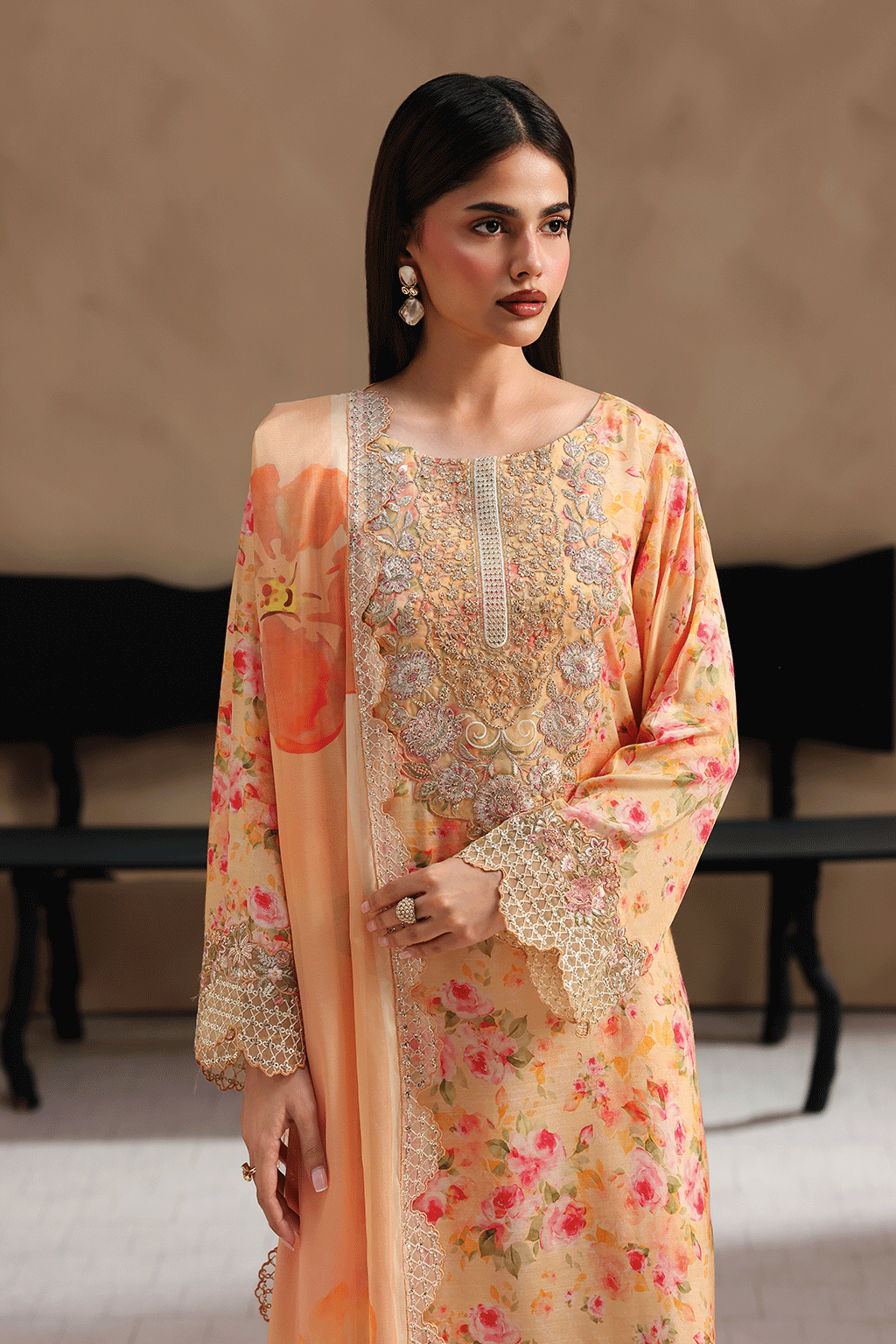 Ramsha | Naqsh Embroidered Rawsilk | RS-207