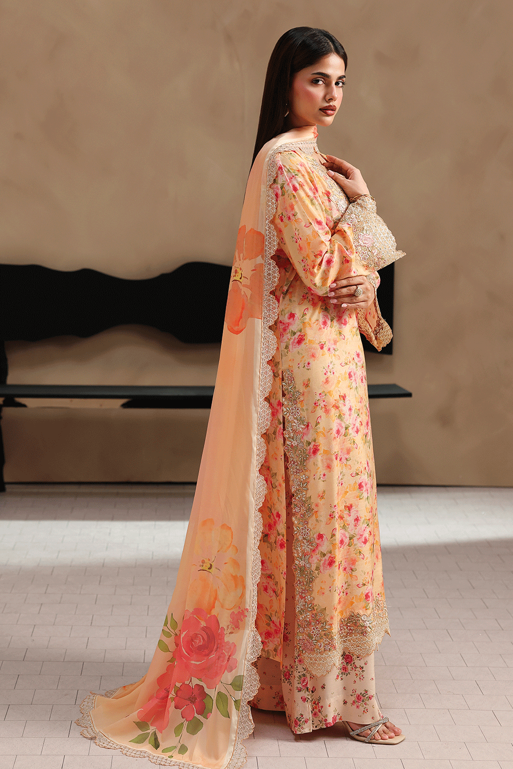 Ramsha | Naqsh Embroidered Rawsilk | RS-207