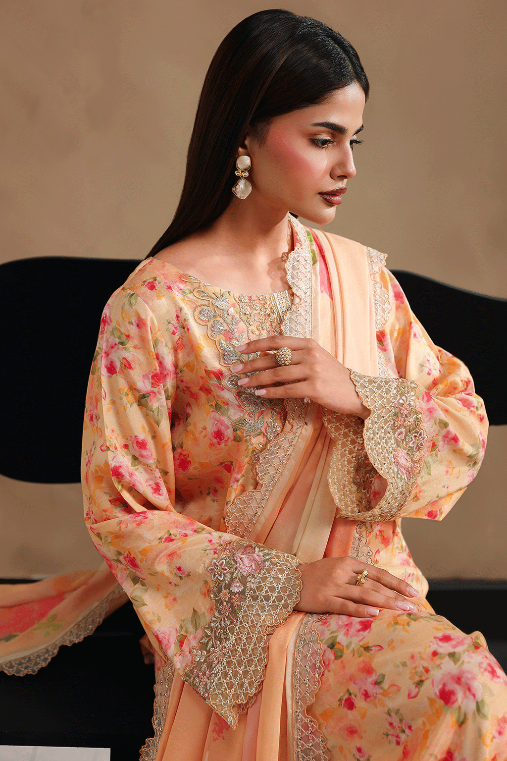 Ramsha | Naqsh Embroidered Rawsilk | RS-207