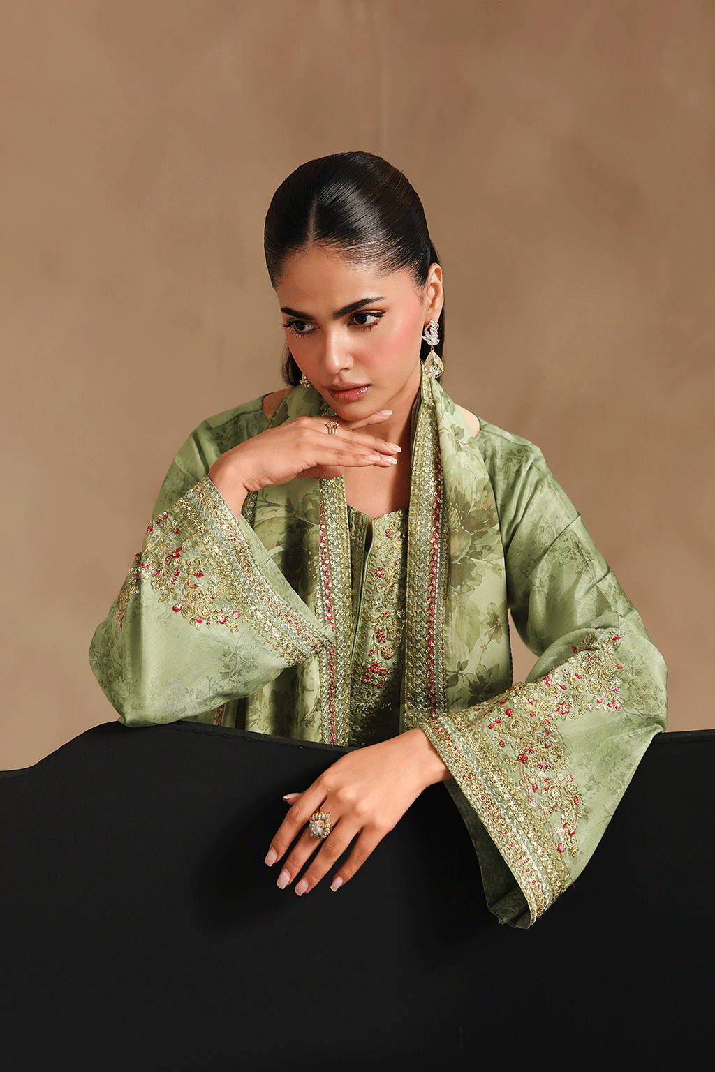 Ramsha | Naqsh Embroidered Rawsilk | RS-201