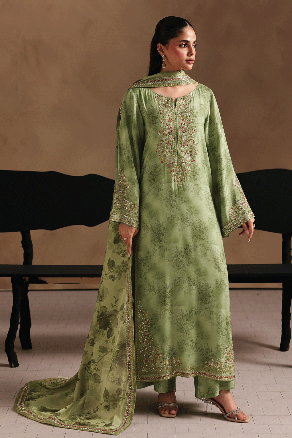 Ramsha | Naqsh Embroidered Rawsilk | RS-201