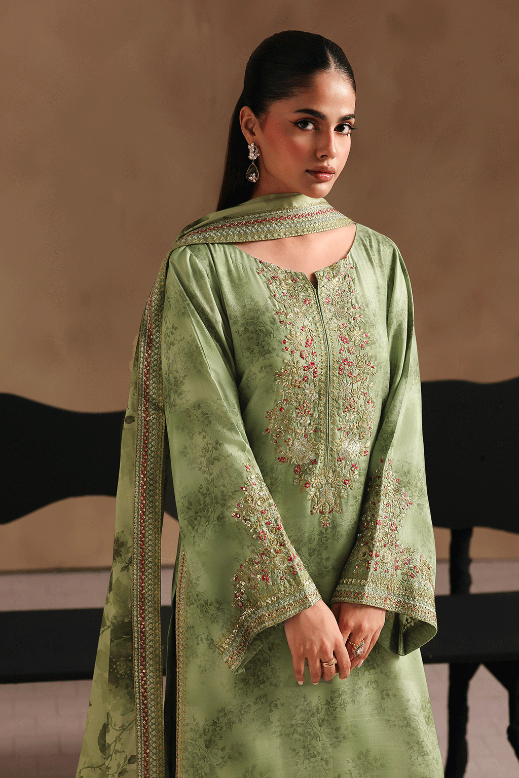 Ramsha | Naqsh Embroidered Rawsilk | RS-201