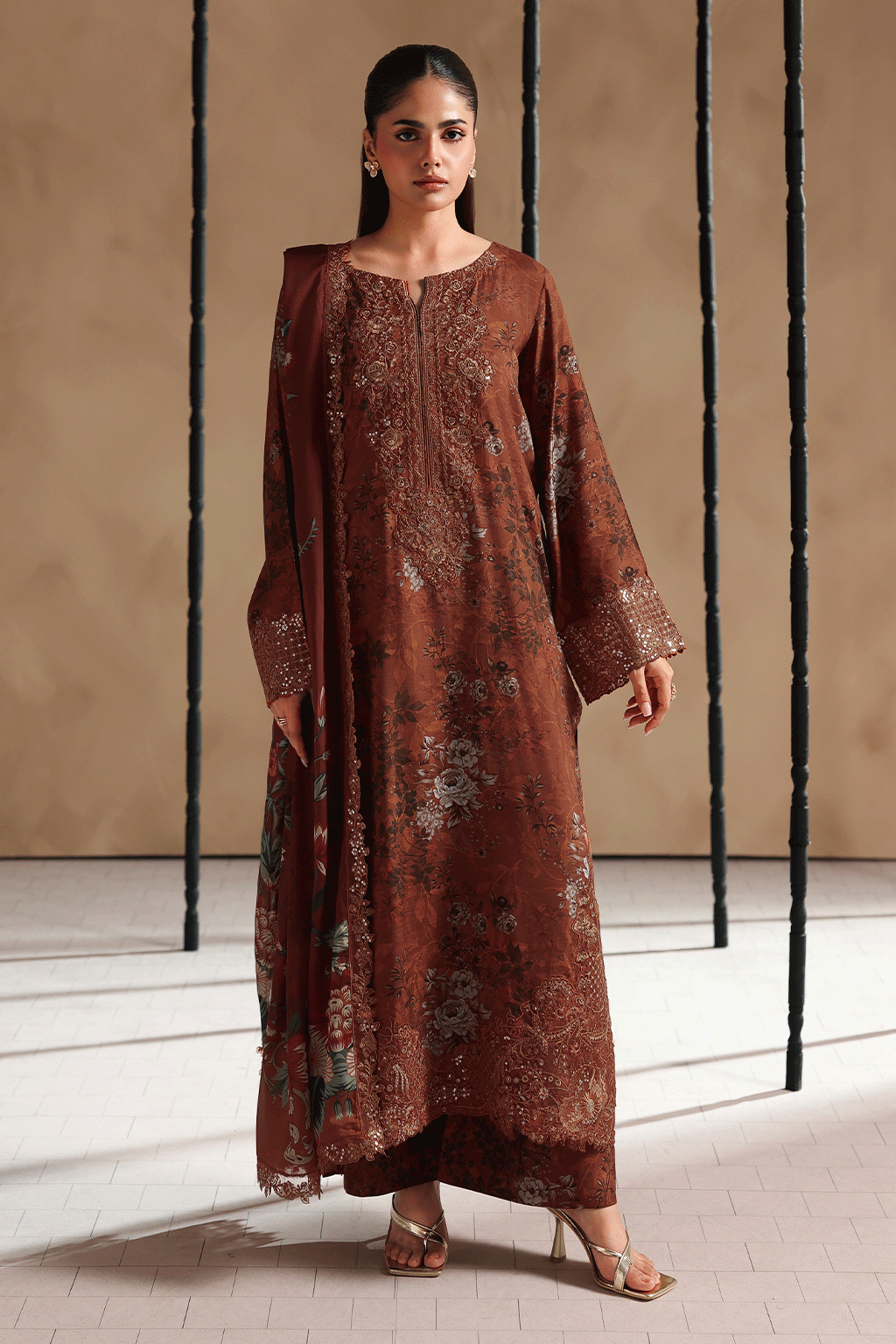 Ramsha | Naqsh Embroidered Rawsilk | RS-206