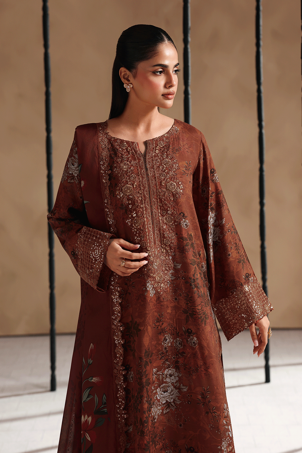 Ramsha | Naqsh Embroidered Rawsilk | RS-206