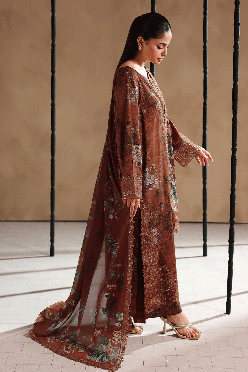 Ramsha | Naqsh Embroidered Rawsilk | RS-206