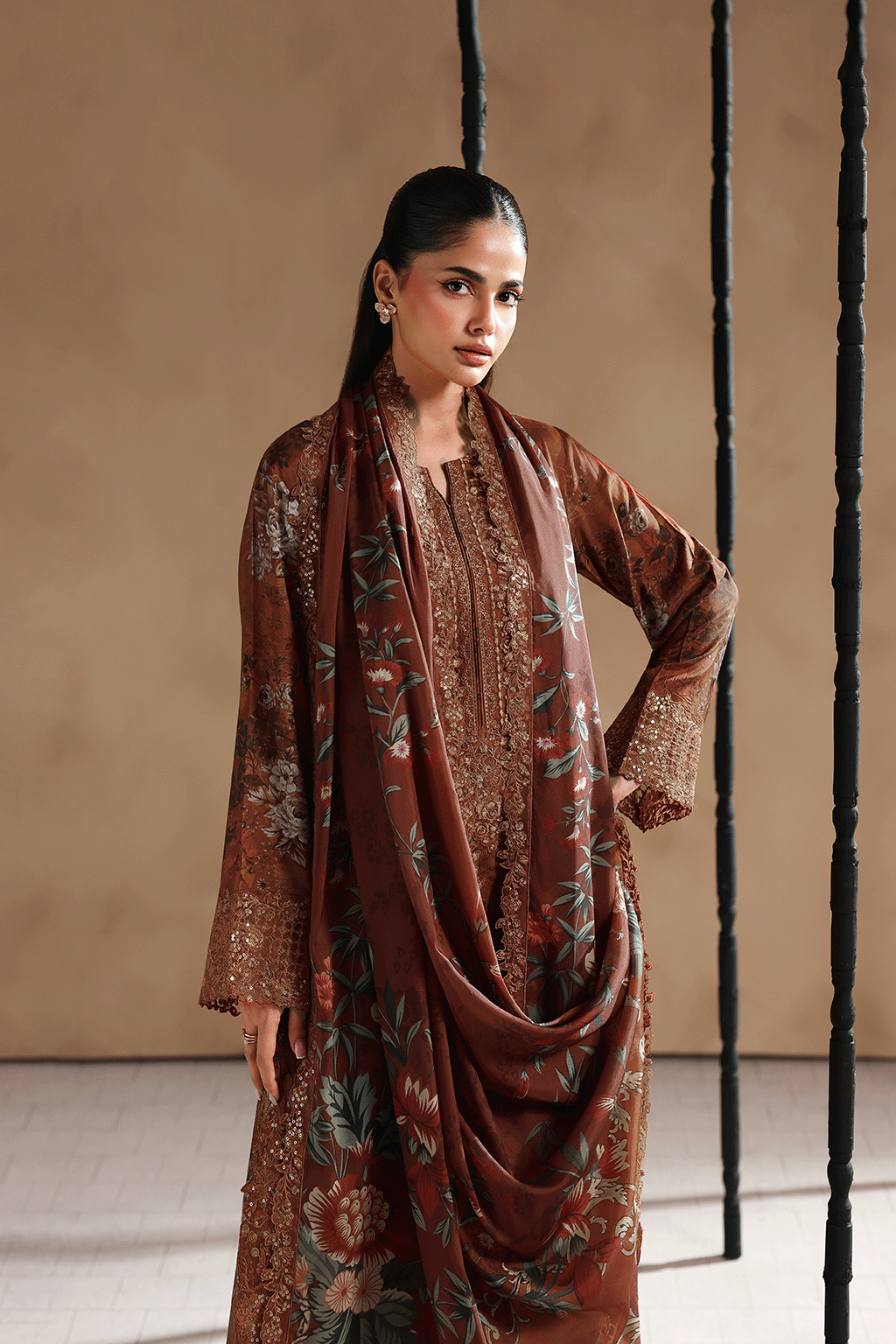 Ramsha | Naqsh Embroidered Rawsilk | RS-206