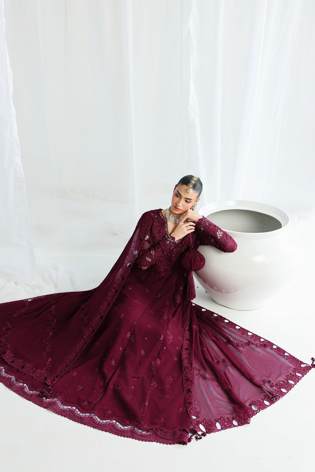 Qalamkar | Chiffon Festive 26 | QCC-03 WAFA