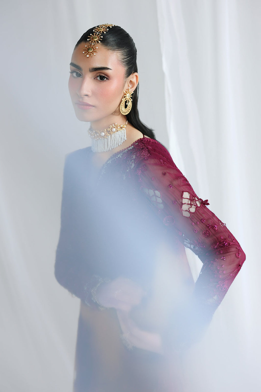 Qalamkar | Chiffon Festive 26 | QCC-03 WAFA