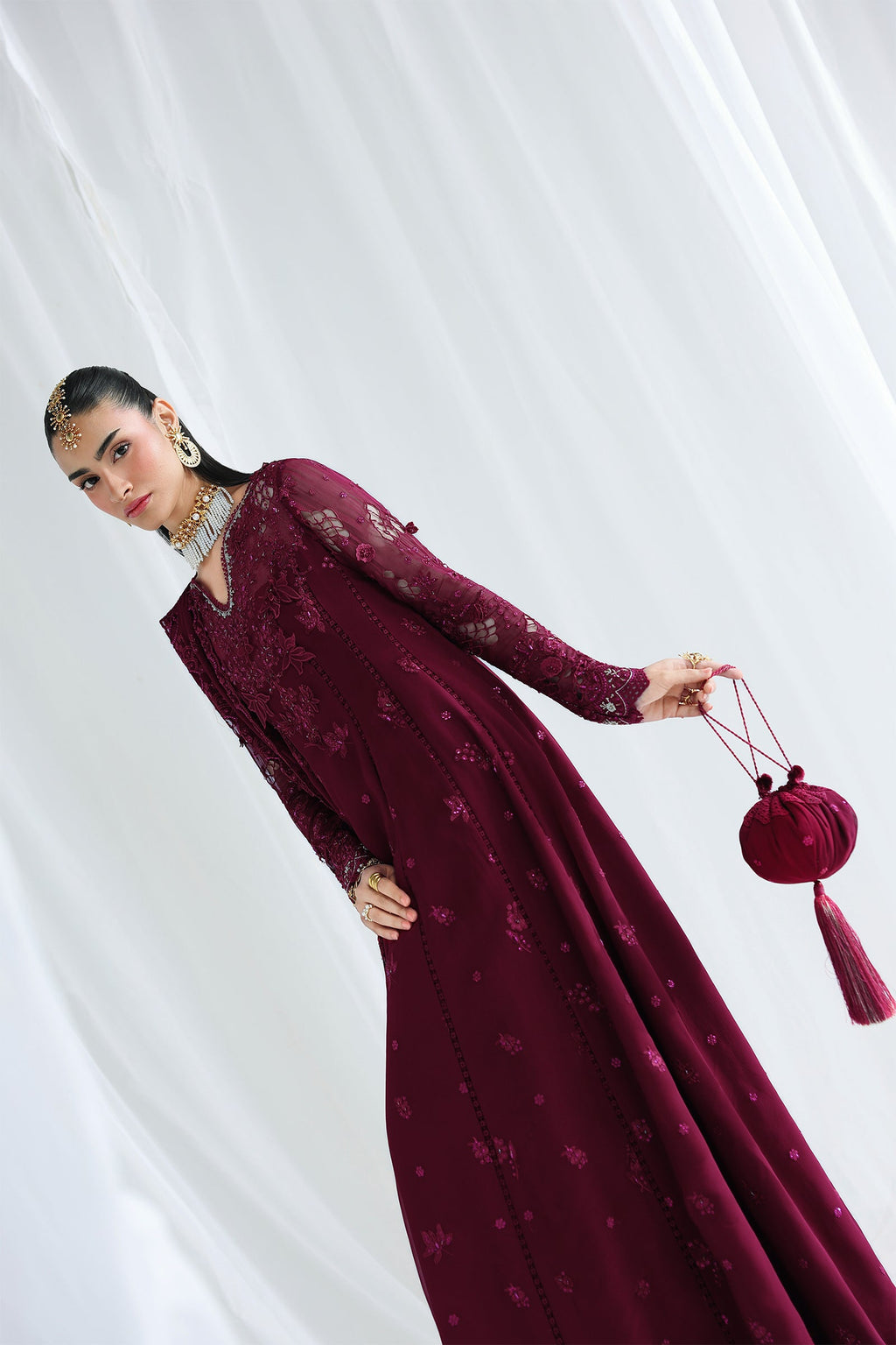 Qalamkar | Chiffon Festive 26 | QCC-03 WAFA