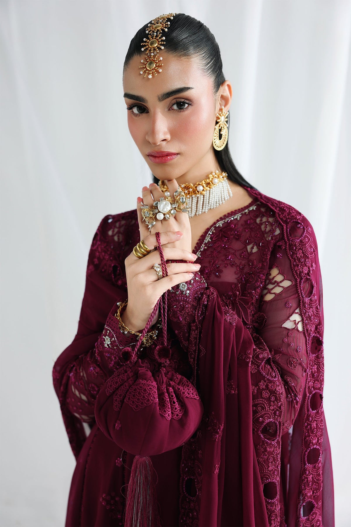 Qalamkar | Chiffon Festive 26 | QCC-03 WAFA