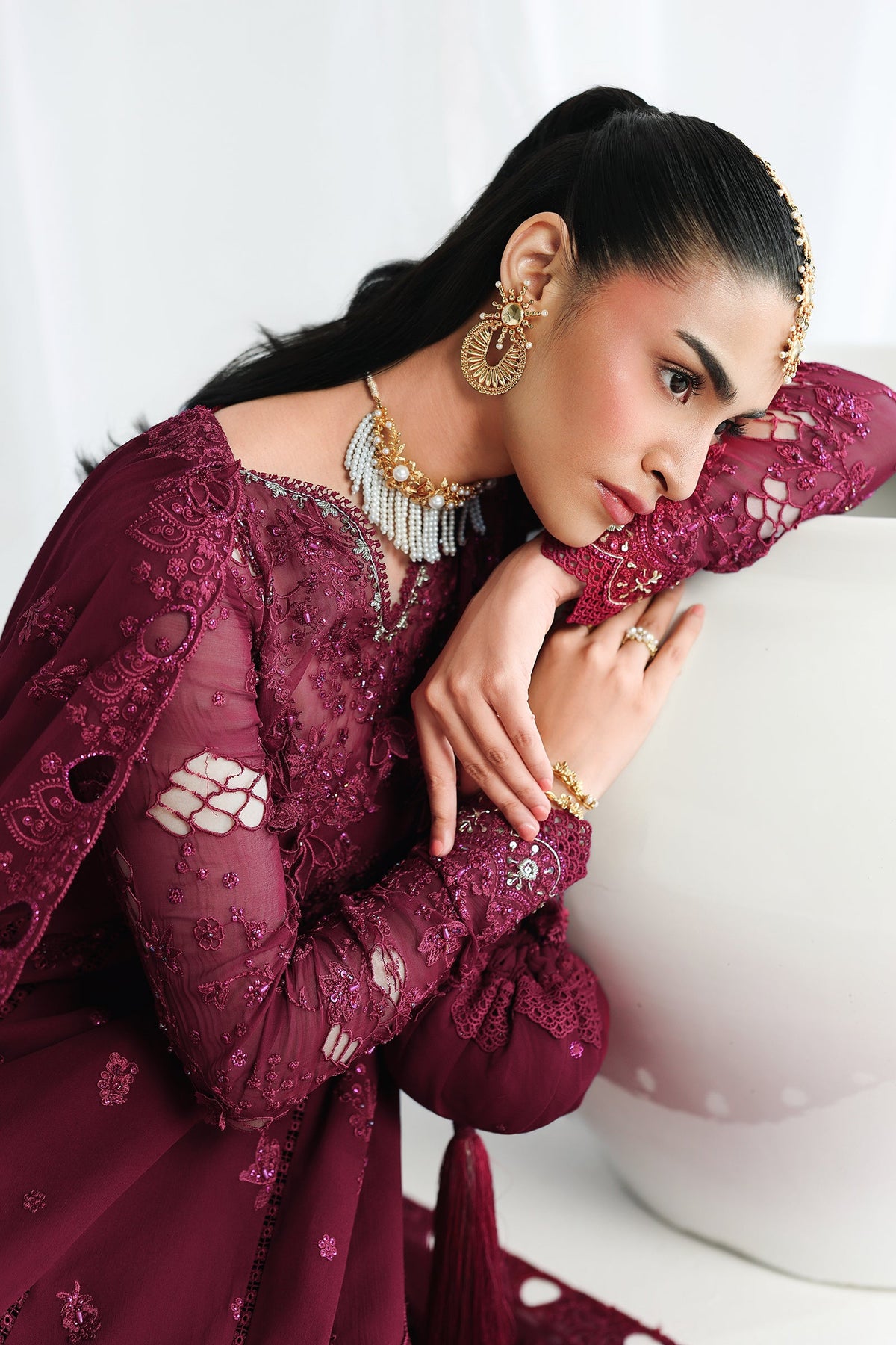 Qalamkar | Chiffon Festive 26 | QCC-03 WAFA