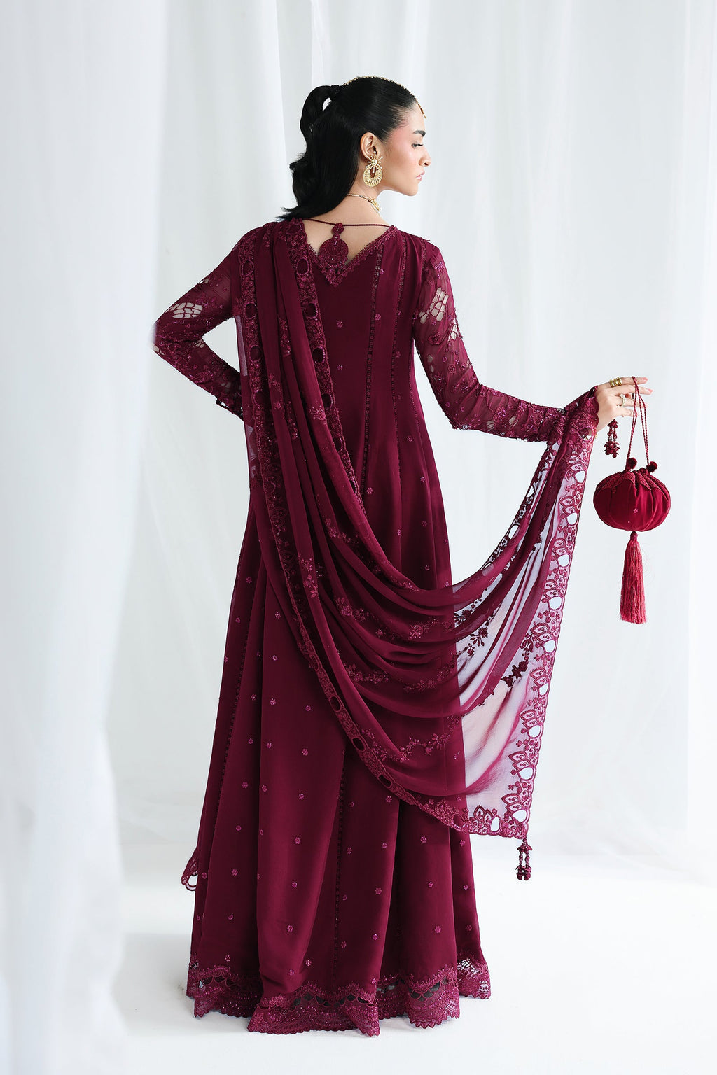 Qalamkar | Chiffon Festive 26 | QCC-03 WAFA