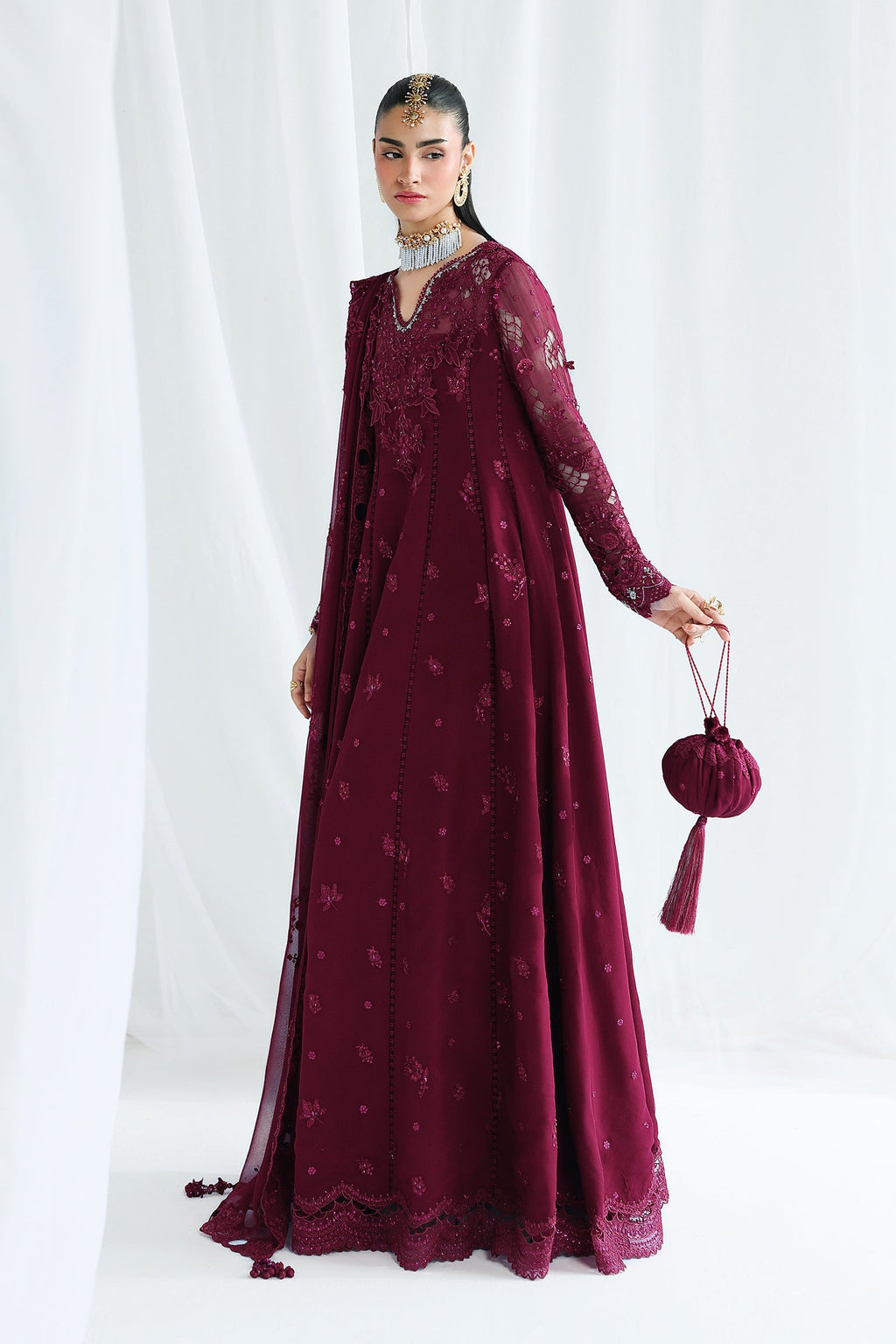 Qalamkar | Chiffon Festive 26 | QCC-03 WAFA
