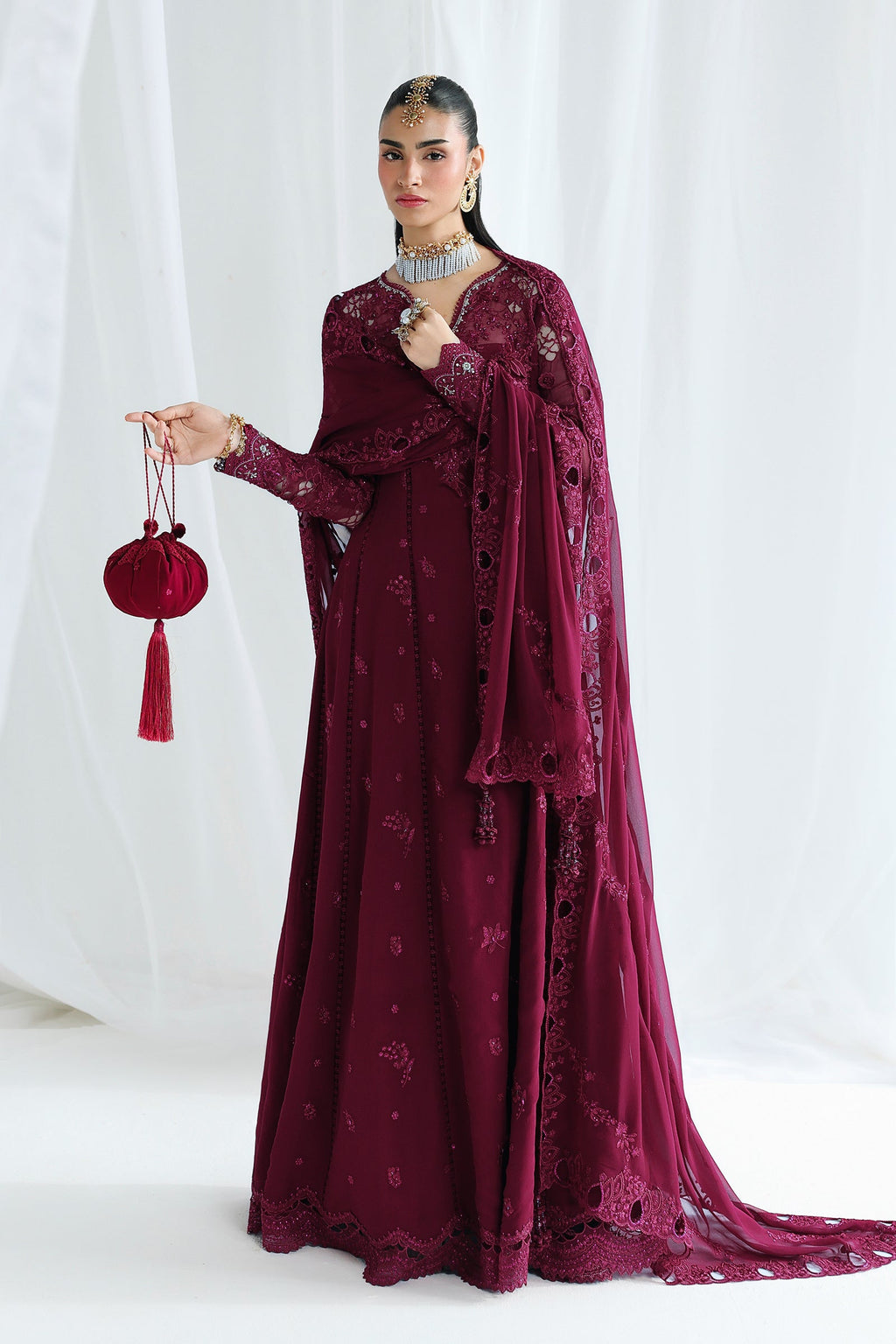 Qalamkar | Chiffon Festive 26 | QCC-03 WAFA