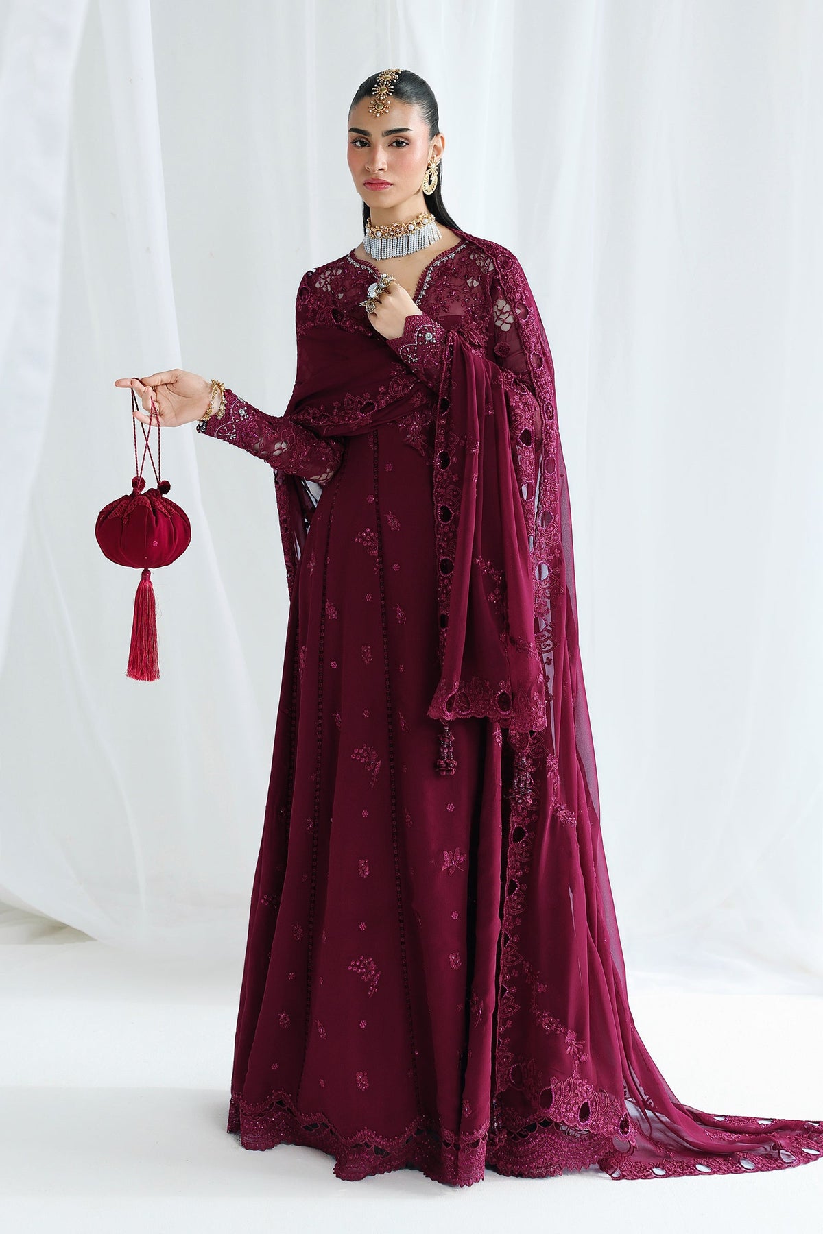 Qalamkar | Chiffon Festive 26 | QCC-03 WAFA