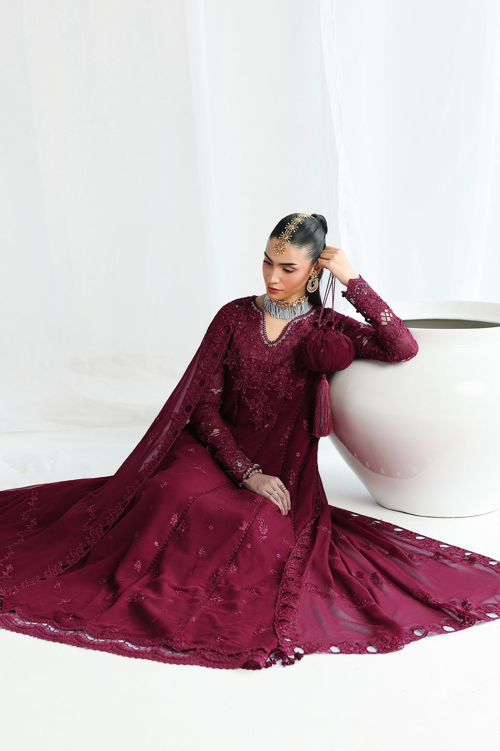 Qalamkar | Chiffon Festive 26 | QCC-03 WAFA