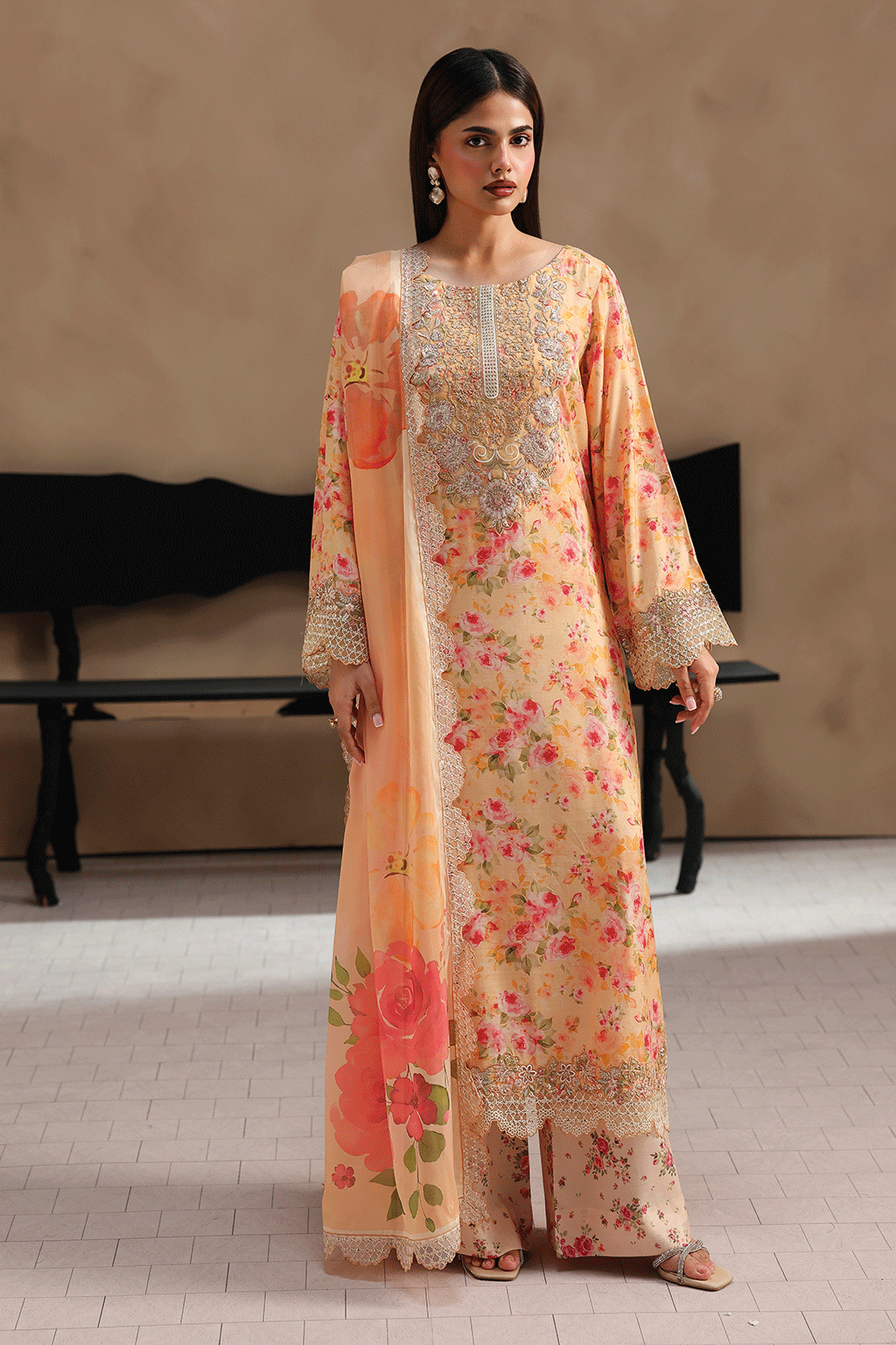Ramsha | Naqsh Embroidered Rawsilk | RS-207