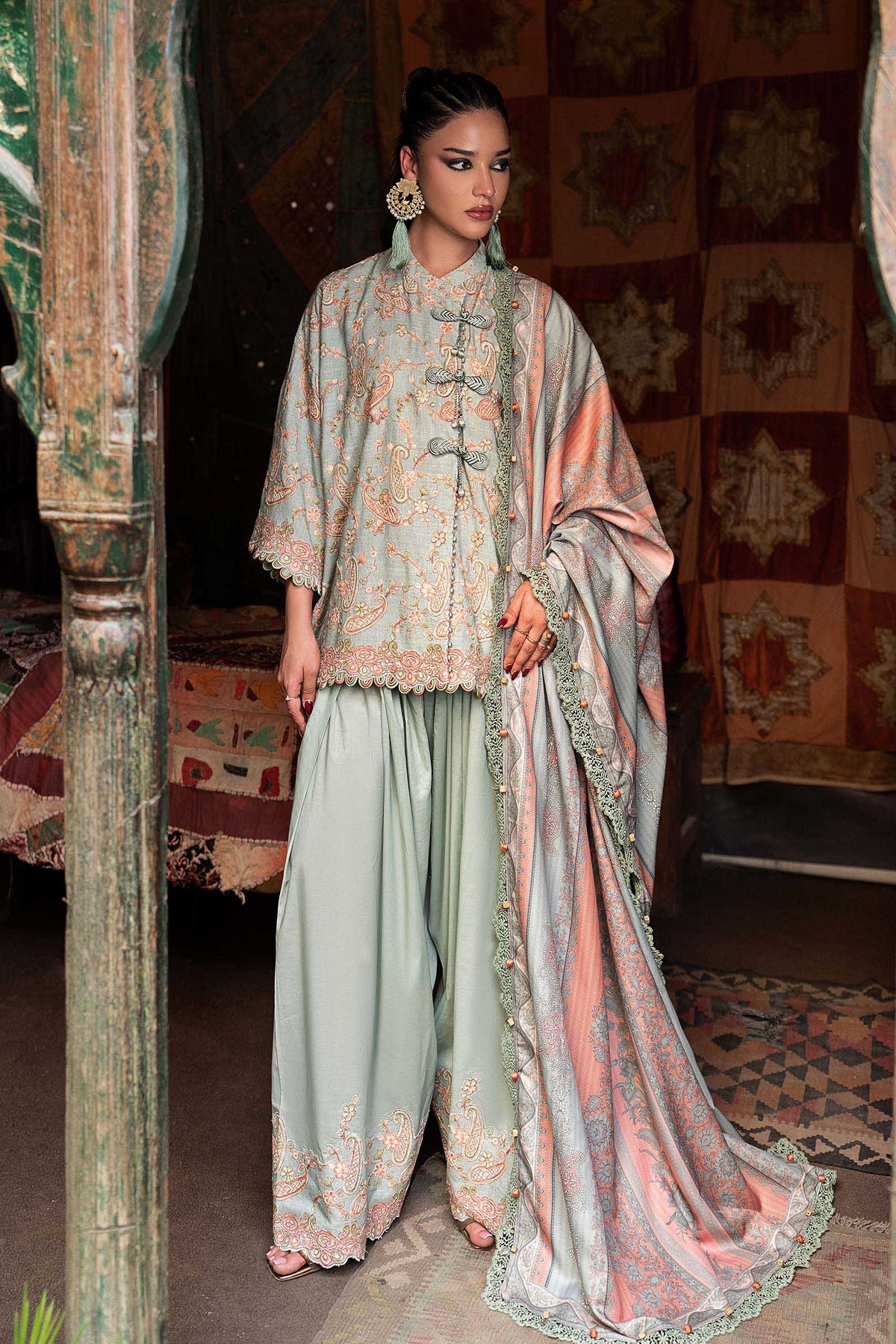 Maria . B | M.Prints Printed Cambric 3 Piece Suit | MB26UPC 8B